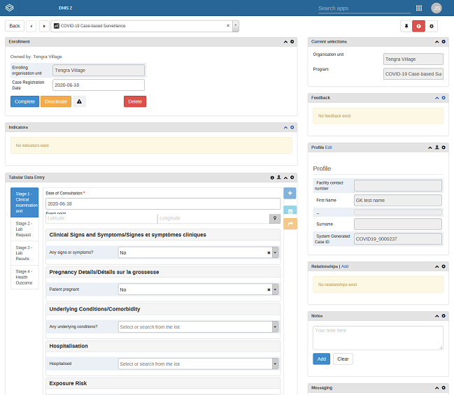 COVID-19 Case-based surveillance